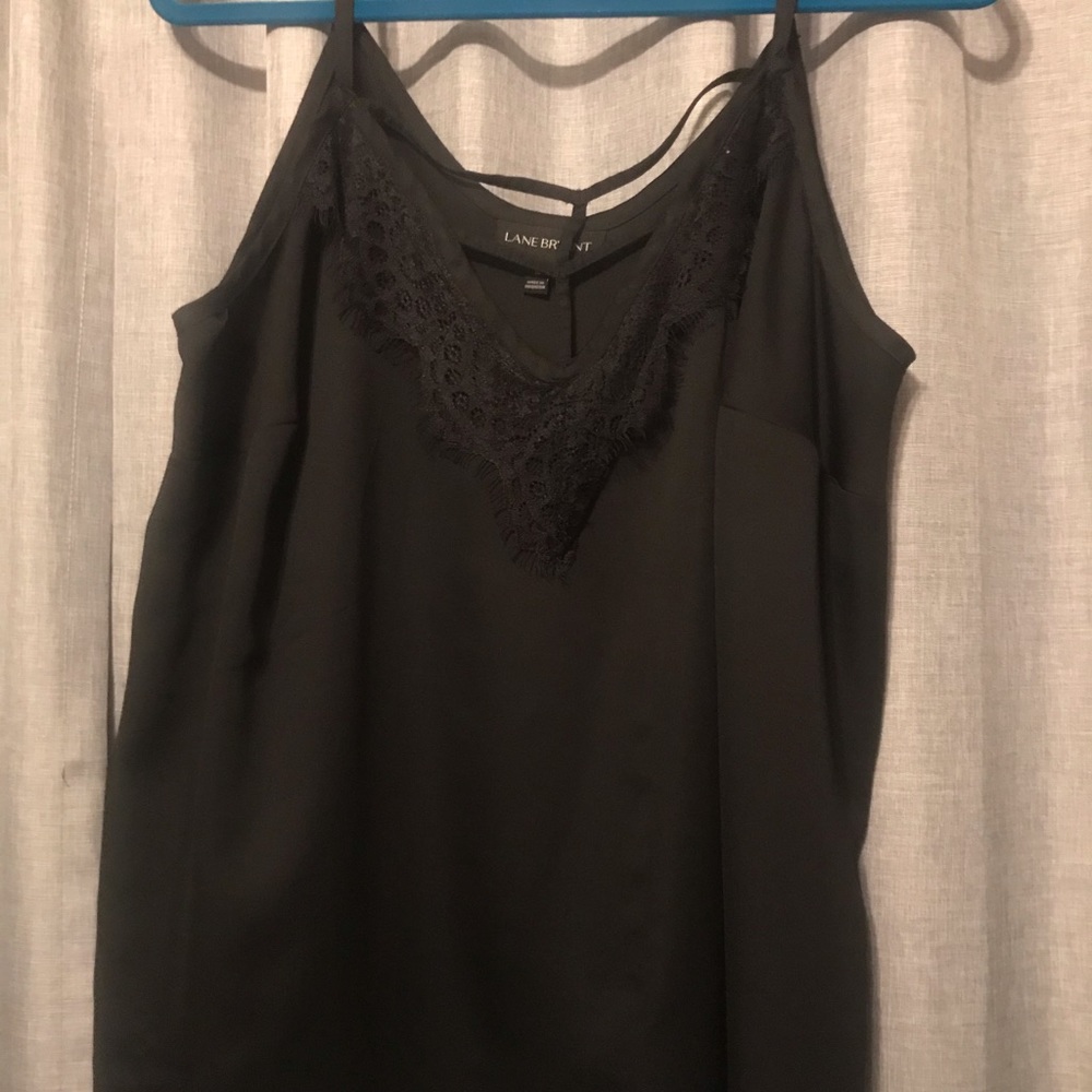LANE BRYANT!! Black camisole with lace